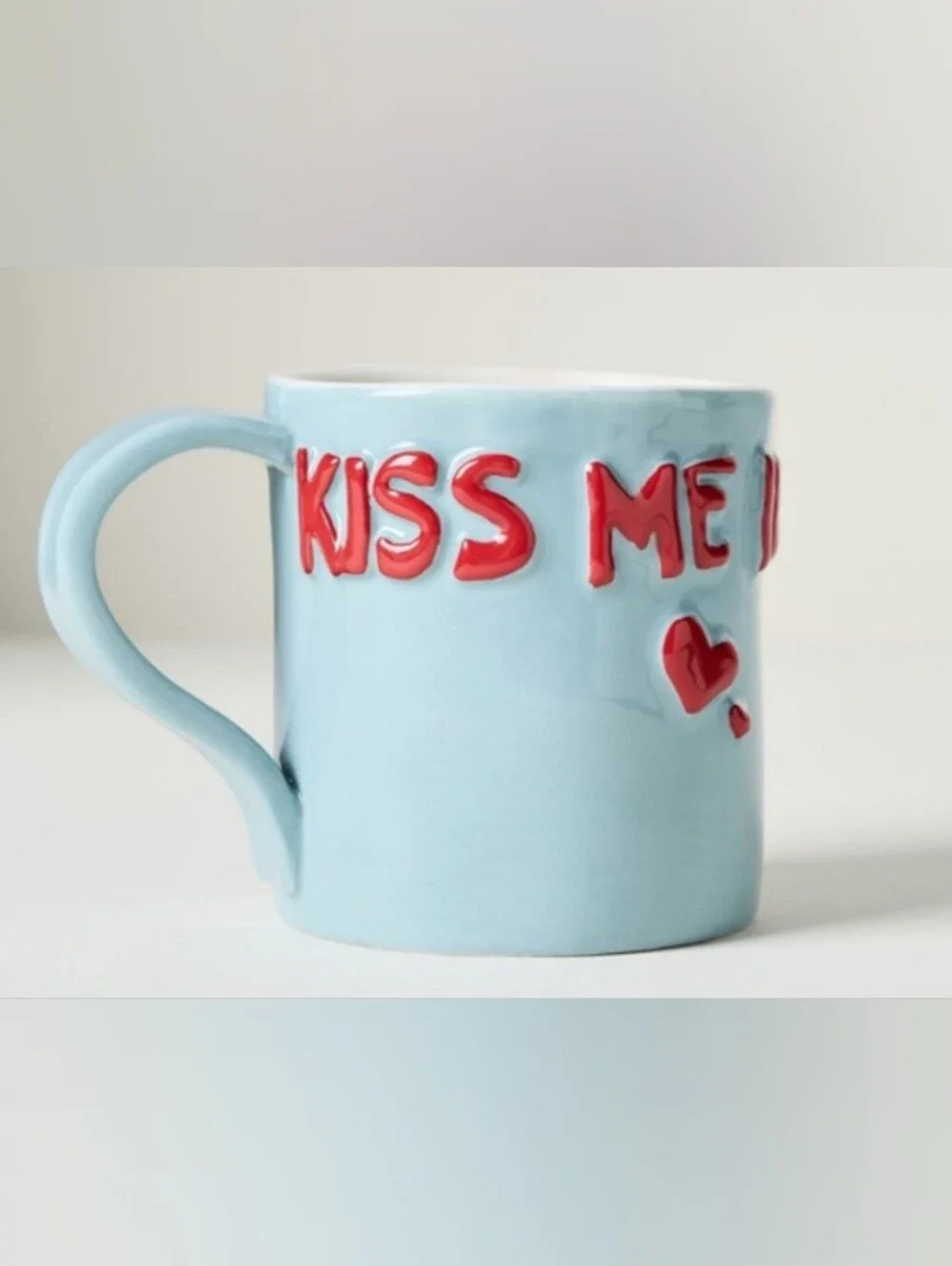 anthropologie l&clay Kiss Me Instead Mug